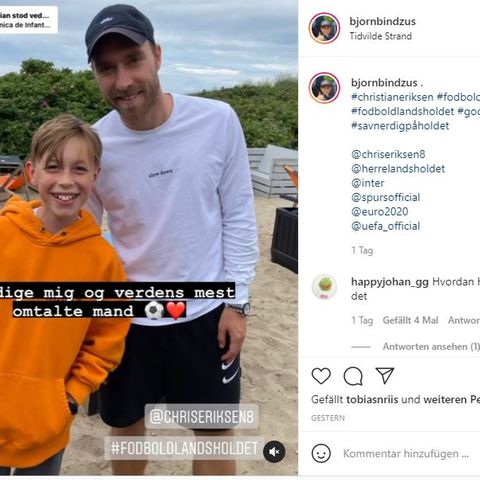 Christian Eriksen mit Fan