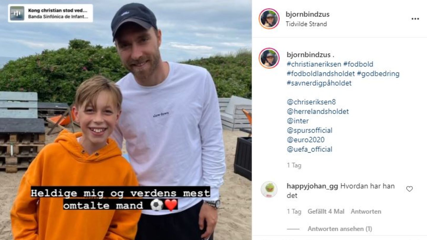Christian Eriksen mit Fan