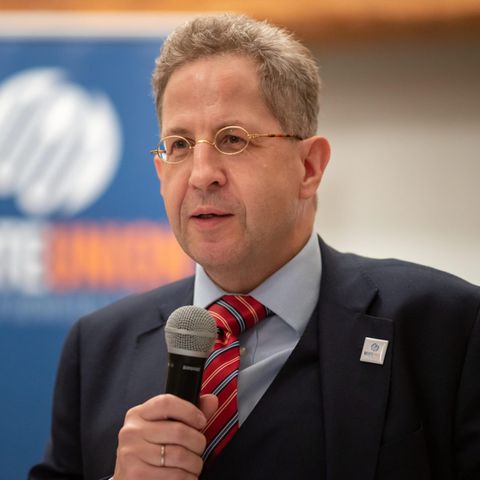 Hans-Georg Maaßen (CDU), Ex-Verfassungsschutzpräsident, bei einer Wahlkampfveranstaltung in Thüringen