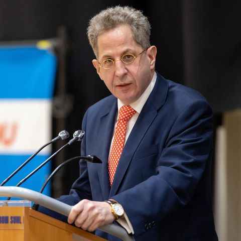 Hans-Georg Maaßen spricht vor der Wahlkreisvertreterversammlung der CDU-Kreisverbände in Südthüringen.