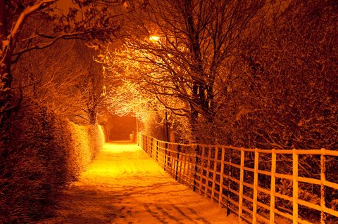 Idyllisches Warrington im Winter