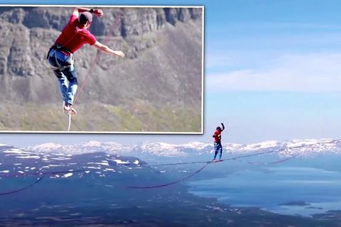 Schweden: 600 Meter Höhe: Vier Deutsche knacken neuen Slackline-Weltrekord