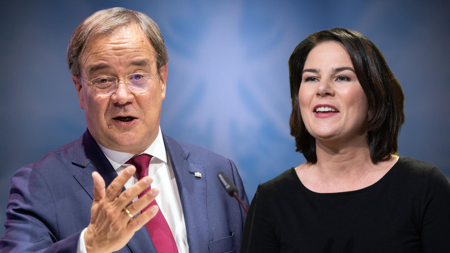 Die Kanzlerkandidaten von CDU und Grünen: Armin Laschet und Annalena Baerbock