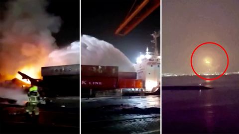 Containerschiff auf Autopilot: Raketenzerstörer wurde von Geisterschiff gerammt und fast versenkt