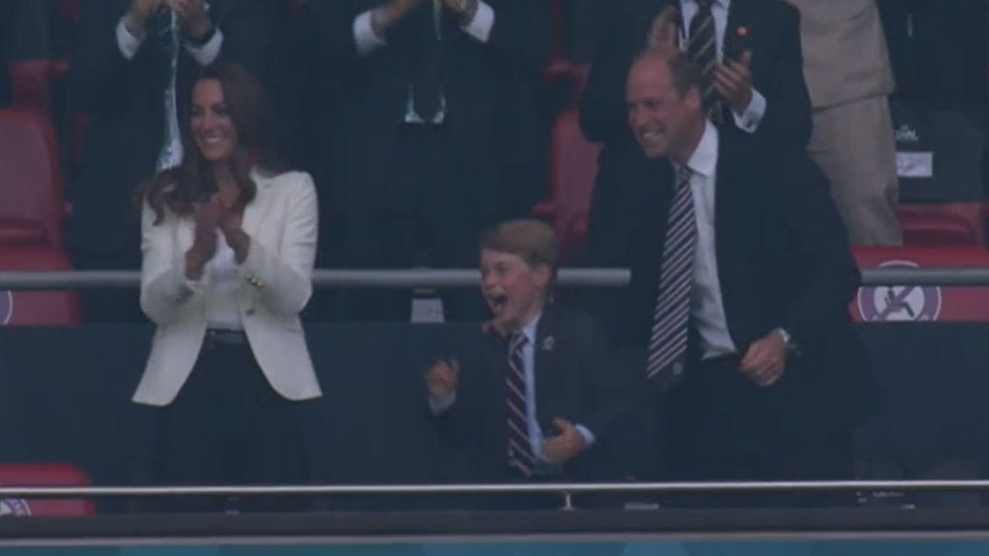 Royal cheers: Prince George celebrates early leadership for England