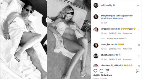 Instagram: Nackt im Bett: Bully Herbig stellt Foto von Heidi Klum nach