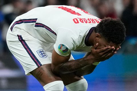 Marcus Rashford nach seinem misslungenen Elfmeter gegen Italien 