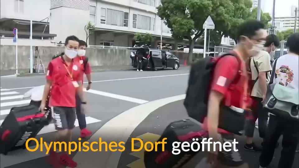 Video: Olympisches Dorf öffnet in Tokio Video: Olympisches Dorf öffnet in Tokio
