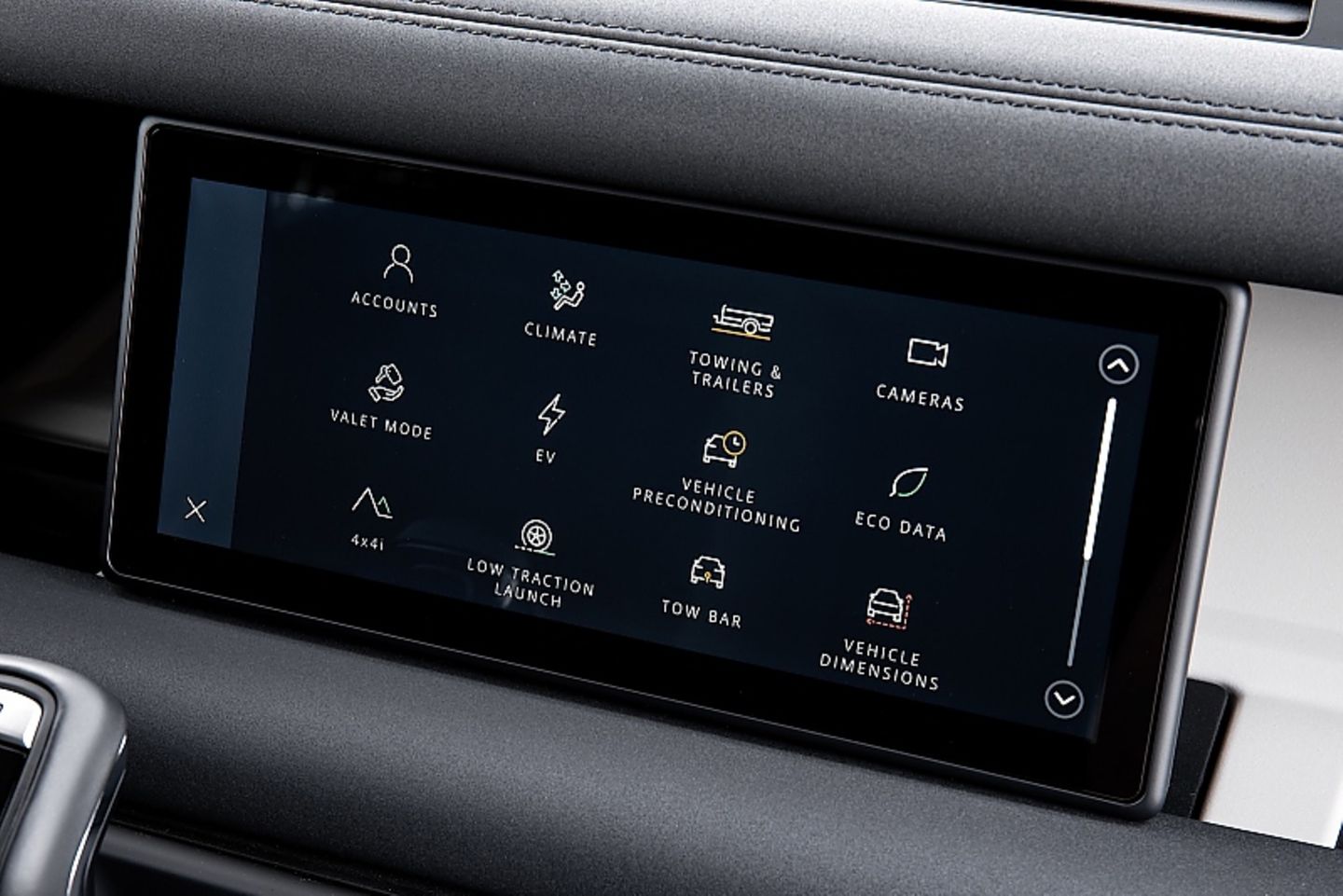Die Komandozentrale des Land Rover Defender PHEV