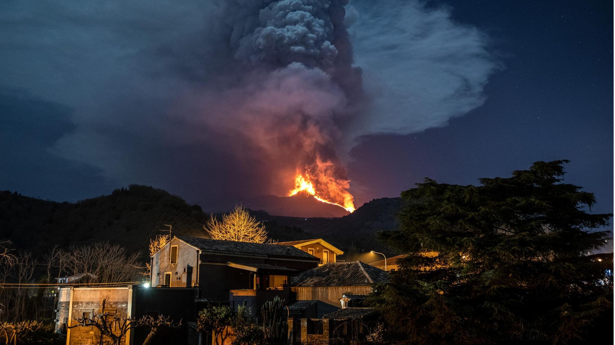 Eruption des Vulkans Ätna