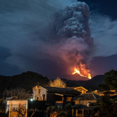 Eruption des Vulkans Ätna