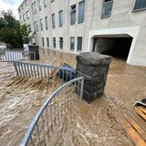 Überflutete Straße