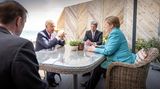 Angela Merkel und Joe Biden in Cornwall