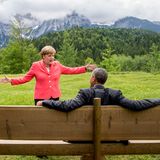 Angela Merkel und Barack Obama in Elmau