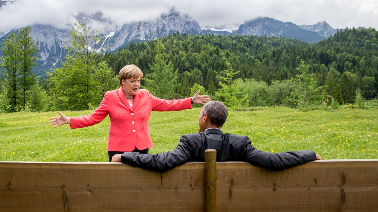 Angela Merkel und Barack Obama in Elmau Angela Merkel und Barack Obama in Elmau