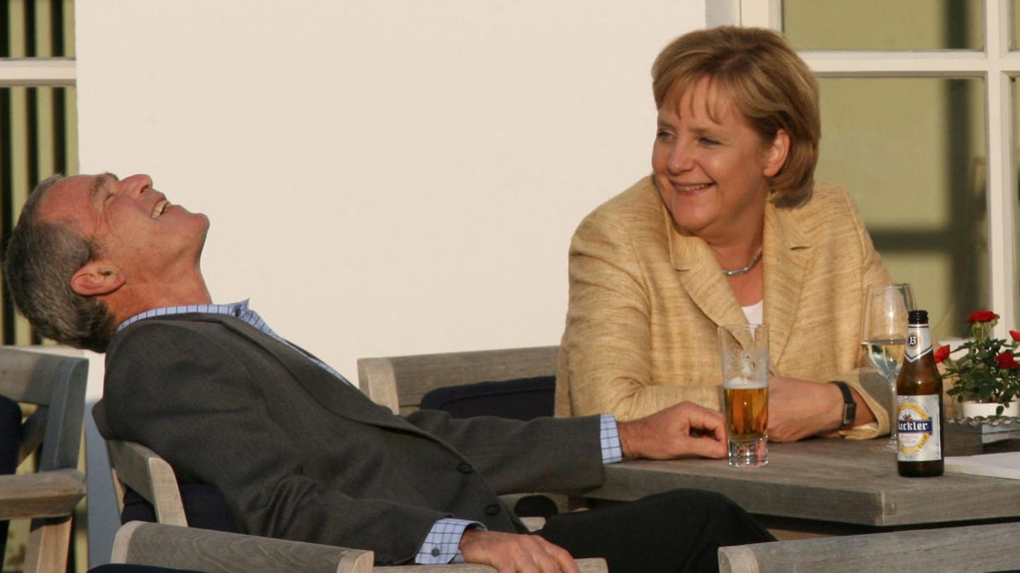 Angela Merkel und George W. Bush in Heiligendamm
