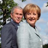 Angela Merkel mit George W. Bush