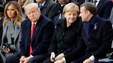 Angela Merkel und Donald Trump 2018 in Frankreich
