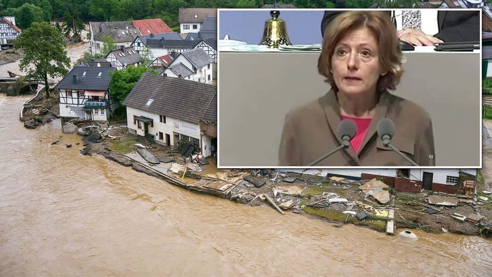 Dreyer zur verheerenden Flut in Rheinland-Pfalz: "Es ist eine Katastrophe".