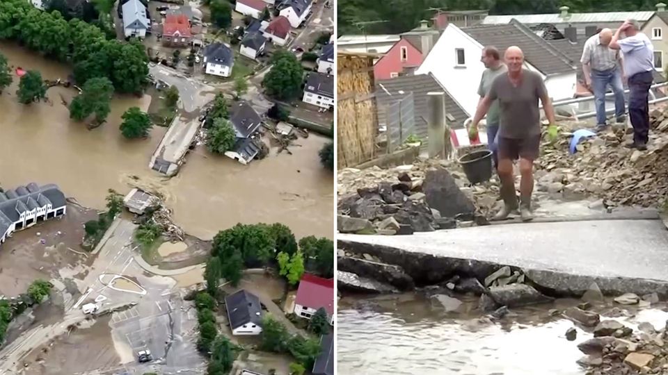 Hochwasser-Katastrophe: Fieberhafte Suche nach Vermissten – in anderen Orten beginnen bereits die Aufräumarbeiten Hochwasser-Katastrophe: Fieberhafte Suche nach Vermissten – in anderen Orten beginnen bereits die Aufräumarbeiten