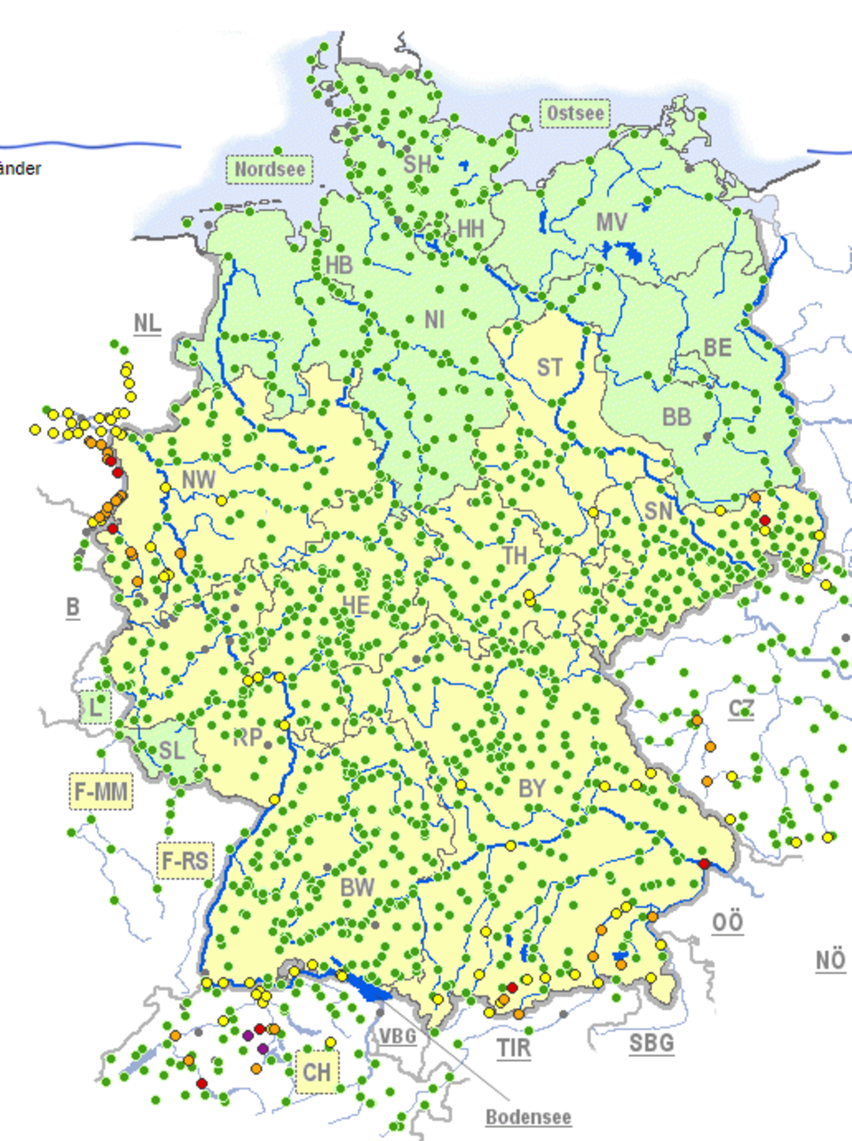 Hochwasser in Deutschland: Karte zeigt, wo die Pegel am höchsten sind