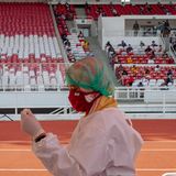 Massenimpfung im Stadion in Jakarta