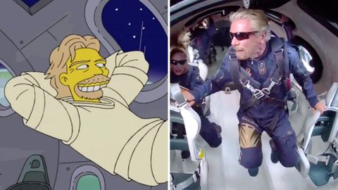 Haben "Die Simpsons" Richard Bransons Space-Trip vorhergesagt?