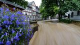 Wassermassen stürzen durch Goslar 2017