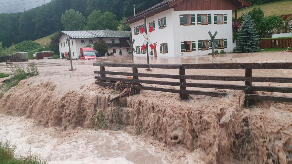 Hochwasser Berchtesgadener Land