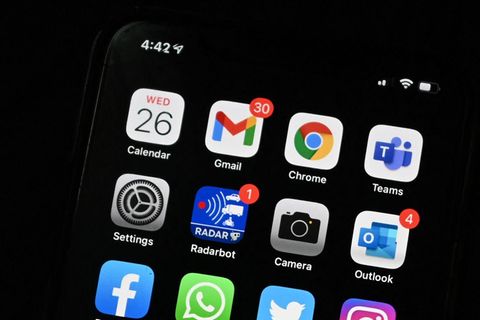 Der Startbildschirm eines iPhones