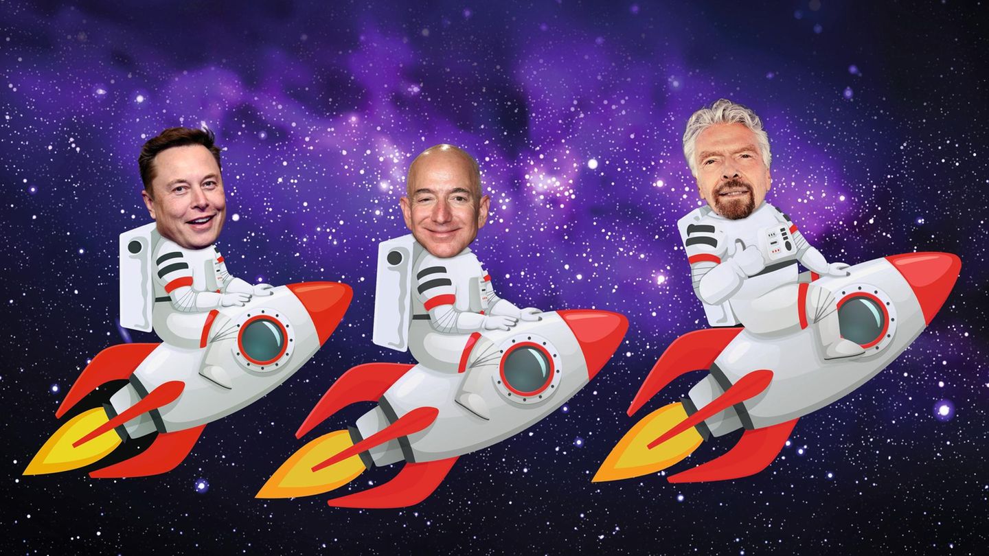 Elon Musk, Jeff Bezos und Richard Branson