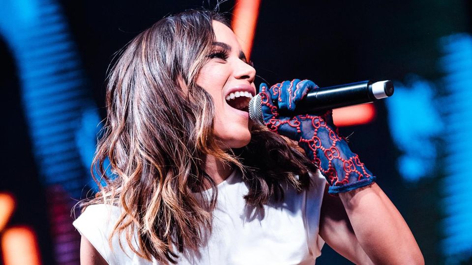 Anitta live auf der Bühne beim Festival Rock in Rio am 5. Oktober 2019