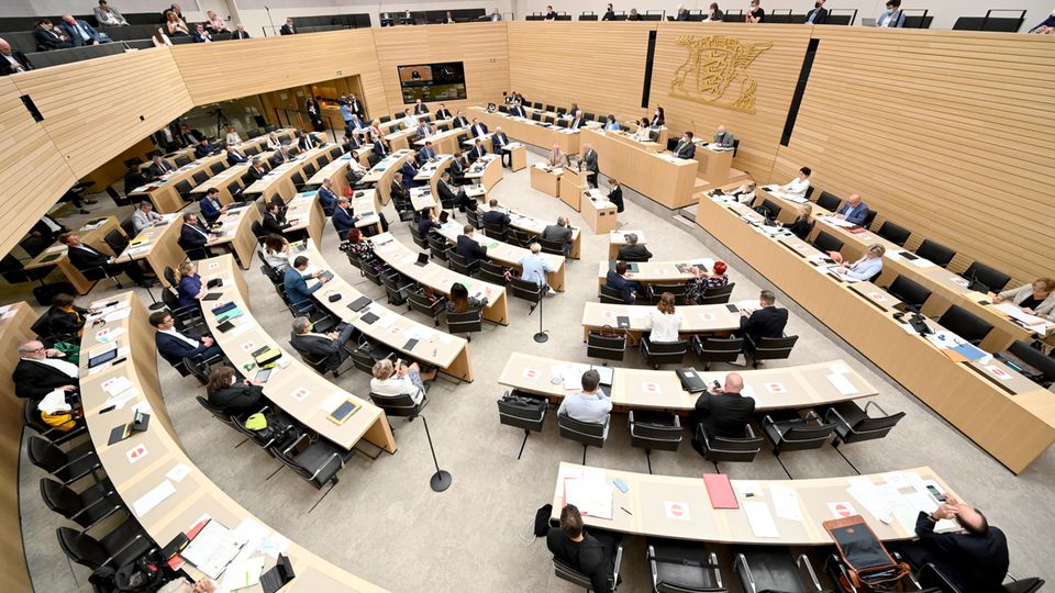 Eine Plenarsitzung im Landtag von Baden-Württemberg