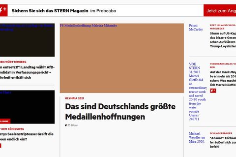 stern Ausfall Seite