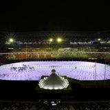 Eröffnung Inneres Stadion während Einzug