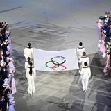 Eröffnung Olympische Fahne