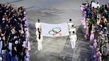Eröffnung Olympische Fahne