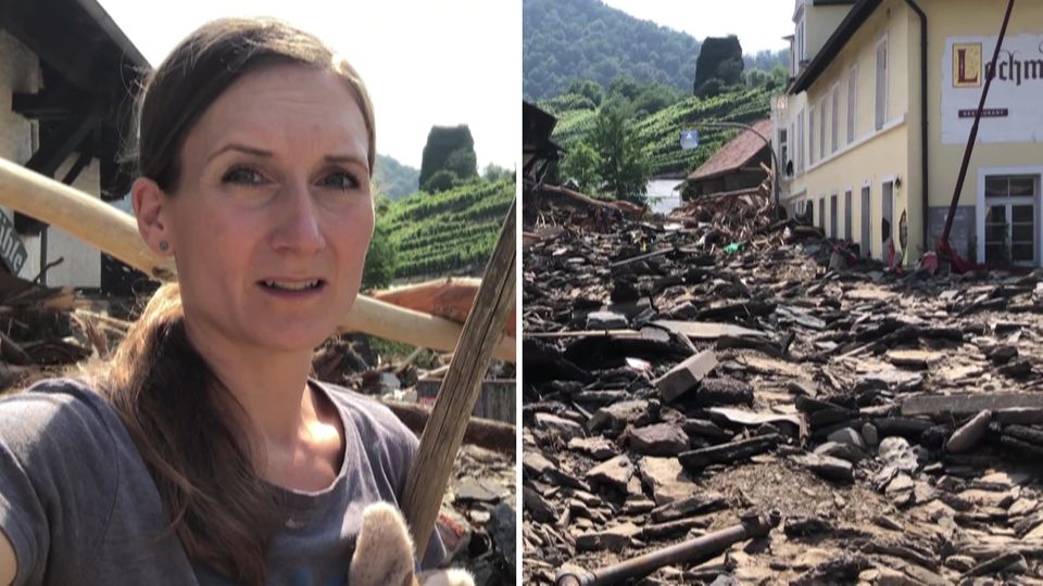 Hochwasserkatastrophe Nach dem Hochwasser: Moderatorin Fabricia Karutz besucht ihre Heimat