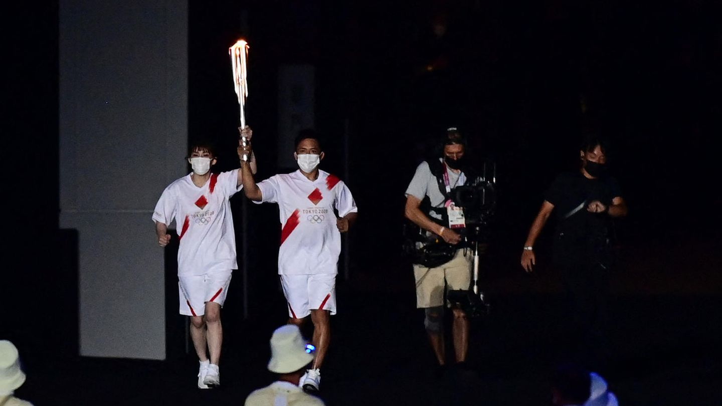 Eröffnung Olympische Flamme