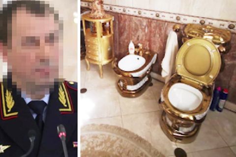 Goldene Toilette von korruptem Polizist in Russland
