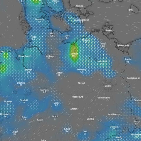 Karte Windy Starkregen