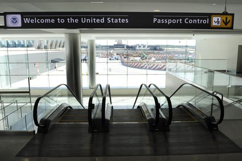 Ankunftsbereich im Flughafen Washington Dulles International