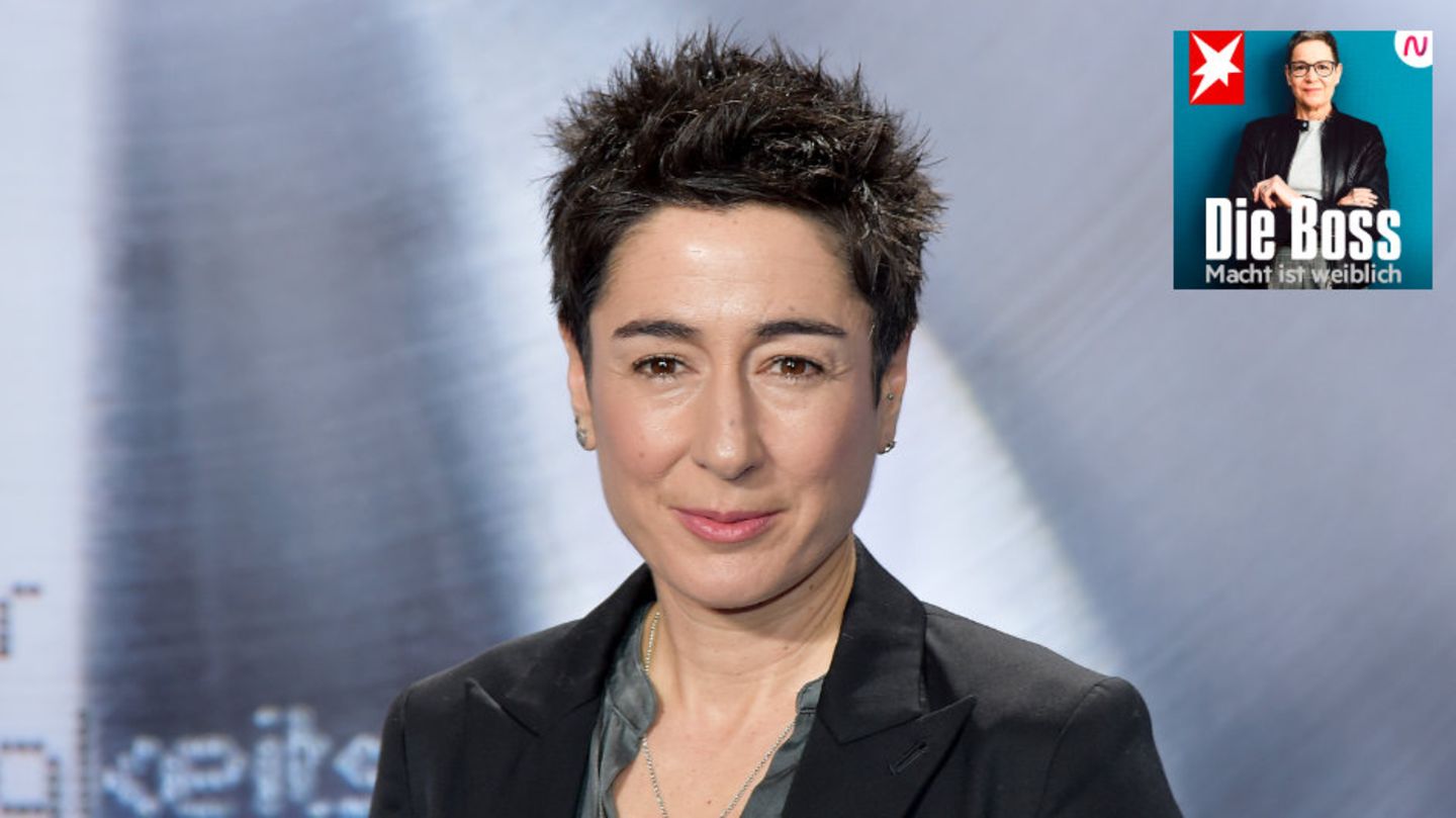Dunja Hayali in the podcast Die Boss with Simone Menne