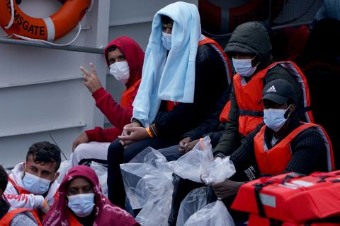 Gruppe von Migranten
