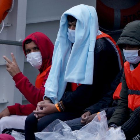 Gruppe von Migranten