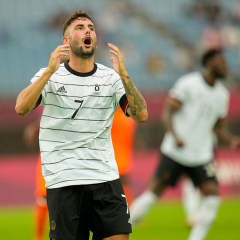 Olympia aus: Deutschlands Marco Richter nach einer vergebenen Chance im Spiel gegen die Elfenbeinküste