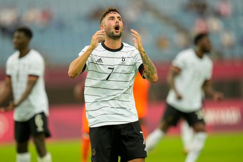 Olympia aus: Deutschlands Marco Richter nach einer vergebenen Chance im Spiel gegen die Elfenbeinküste