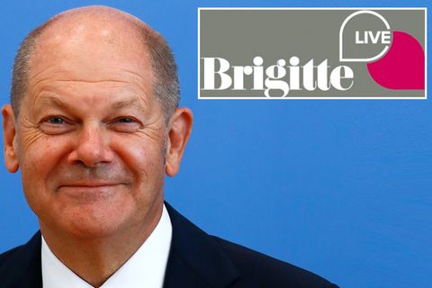 Olaf Scholz, Kanzlerkandidatin der SPD, stellt sich den Fragen in der Gesprächsreihe "Brigitte Live".