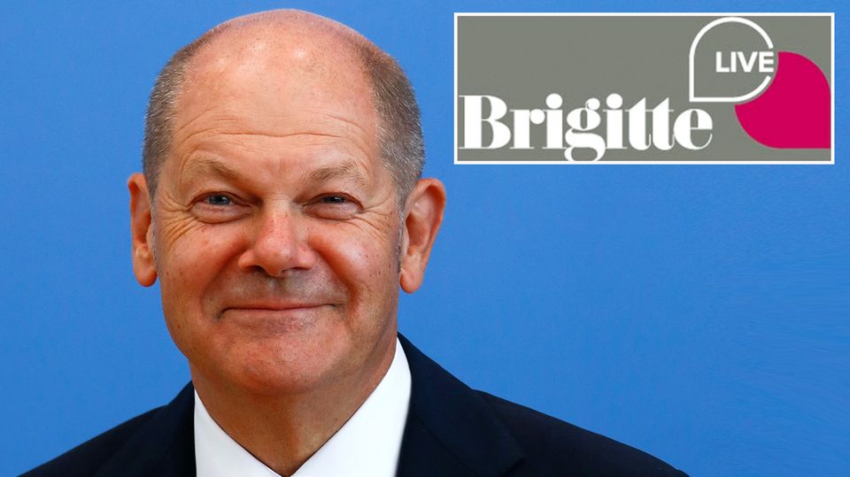 Olaf Scholz, Kanzlerkandidatin der SPD, stellt sich den Fragen in der Gesprächsreihe "Brigitte Live".