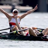 Jonathan Rommelmann (l.) und Jason Osborne, Rudern, Silber im Leichtgewicht-Doppelzweier